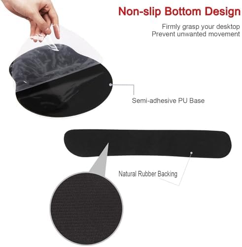 Keyboard Wrist Rest and Mouse Pad Wrist Support Set with Coaster,Comfortable for Easy Typing,Pain Relief,Memory Foam Keyboard Pad Set for Laptop Mac,Forest Wolf - Image 3