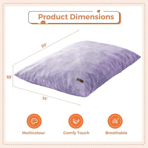 MAXYOYO 3 in 1 Kids Bean Bag Chair, Comfy Floor Sofa with Removed Cover | Convertible Chair Folds from Bean Bag to Lounger, Floor Couch with High-Density Foam Filling, Floor Sofa for Gaming, Purple - Image 2
