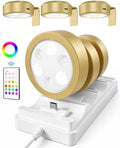 EZVALO Picture Lights for Wall, Rechargeable Battery Magnetic Poster Lights with 3 Color Temps & 12 RGB, Remote Dimmable Timer Light, Wall Decor Light for Art Display (6 Pack with Charging Station) by EZVALO