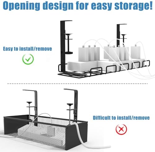 Under Desk Cable Management Tray with 52Pcs Different Essential Accessories - Image 2