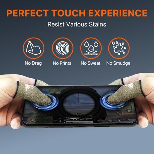 Jwh Ultra Thin Pure Silver Fiber Mobile Phone Gaming Accessories Finger Thumb Sleeves,Breathable,Silky,6 Pack Guantes para Dedos Gamer,Dedales Gamer Profesionales,Finger Gloves,for Pubg Gaming Cots - Image 4