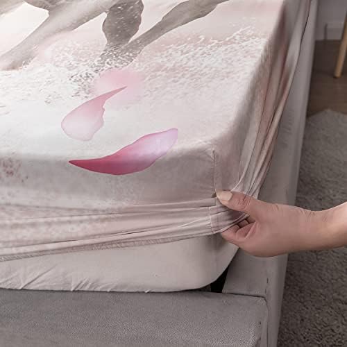 HOSIMA Floral Horse Queen Fitted Sheet,1 Fitted Sheet+2 Pillowcases. - Image 6