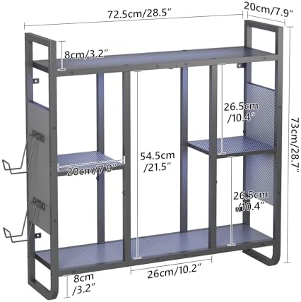MAHANCRIS Gaming Floating Shelf with LED Lights, Wall Display Shelf - Image 2