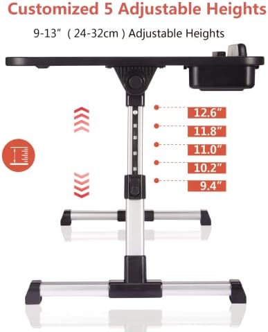 Lap Desk for Laptop,BUILDEC Adjustable Laptop Stand for Desk with Storage Drawer,Foldable Legs Standing Lap Table for Reading, Eating, Working, Writing, Gaming and Drawing in Bed Sofa Couch Floor - Image 3