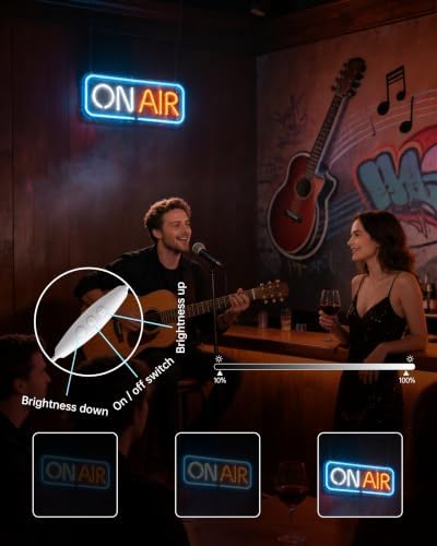 On Air Sign, Live Streaming Neon Light, Recording Signs for Studio, USB LED Neon Light Wall Decor for Gaming Room, Office, Podcast, Content Creation - Image 6