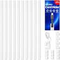 Delamu 157in Cord Covers for Wires on Wall, Cord Hider for 1 Cord, Paintable Cable Hider, Cable Management Wire Covers for Cords, W0.55 H0.4in, White by DELAMU