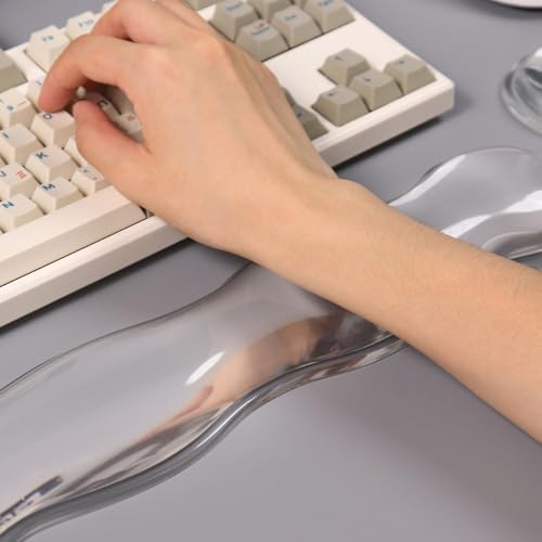 Gel Keyboard Wrist Rest,White Wrist pad for Computer Keyboard | Wrist Support for Keyboard 60%/68%/75%, Keyboard Cushion, Comfort & Support for Typing and Gaming - Image 5