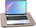 Lap Desk, Portable Laptop Desk Fits Up to 16“ Laptops, with Tablet Slot, Built-in Cushion, Great for Home & Office,Lap Desk with Cushion (Black Wood, Medium) by YUELAKE