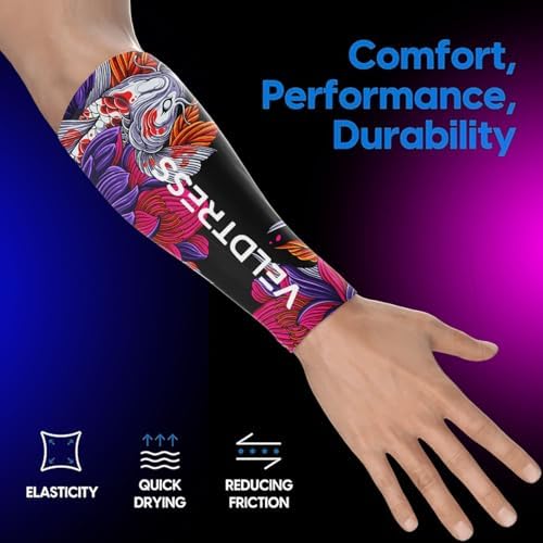 Gaming Arm Sleeve for PC Gamers - Breathable Wrist & Forearm Support, Ideal for FPS Aiming, Koi & Sakura Designs - Image 2