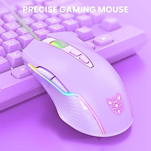 RGB Gaming Mouse Wired, 6400 DPI & 7 Buttons, Lilac - Image 7