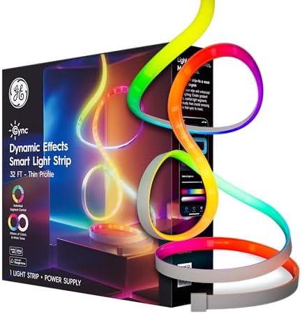 Cync GE Dynamic Effects RGB Smart LED Strip Lights, Music Sync, 32ft by CYNCSmartHome