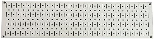 Wall Control Narrow Pegboard Rack 8in x 32in Beige Metal Pegboard Runner Tool Board by Wall+Control
