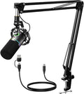 MAONO PD200XS XLR/USB Dynamic Microphone Kit, RGB Gaming Mic with Software by MAONO