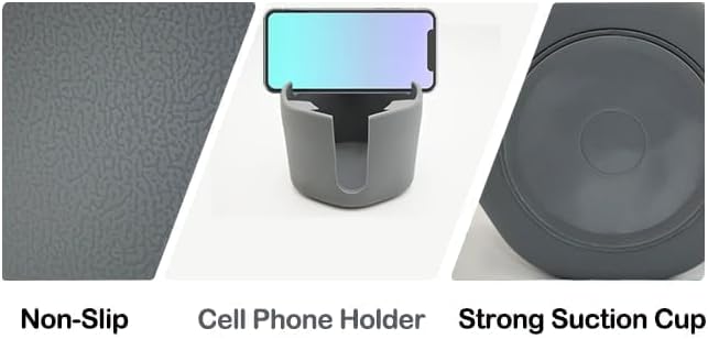 Suction Cup Holder - Ultra-Strong Desk Cup Holder, Non-Slip RV Drink Holder for Car/Office/Home, Organize Mugs & Water Bottles (Perfect for Drivers, Travelers, Office Workers) (Gray) - Image 5