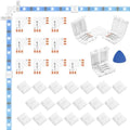 10Packs 3-Pin L Shape RGB LED Light Strip Connectors 10mm Unwired Gapless Solderless Adapter Terminal Extension by WENHSIN
