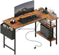 DUMOS Corner Gaming Desk with Power Strip, Storage Shelves by DumosLifestyle