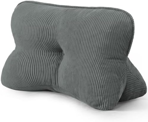 Lumbar Support Pillow Back Pain – Corduroy Reading Pillow Bed Sofa Chair by SCNUT