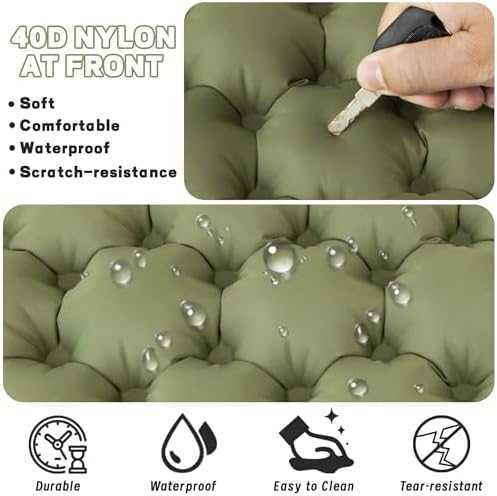 ONTYZZ Inflatable Seat Cushion Lightweight Airplane Seat Cushion | Stadium Seat Travel Cushion for Climbing Hiking Office Airplane - Image 6