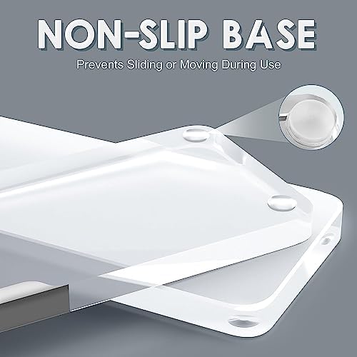 Acrylic Keyboard Wrist Rest -80% TKL Mechanical Keyboard- CNC Aluminum Alloy Customized Logo Desk Wrist Support for Computer Keyboard,Anti-Slip Base,Wrist Pad for Office & Home,Silver - Image 5