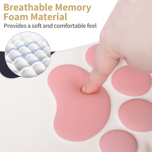 L-SPOUTTO Ergonomic Mouse Pad with Wrist Rest,Cute Mouse Pad Wrist Support - Image 3