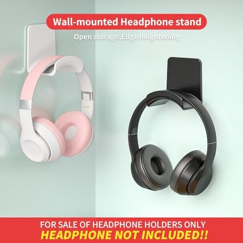 Game Headphone Stand Wall Mount Headset Hook Adhesive Headphone Hanger for Ear Headphone, Game Accessories (Wall Mount Black) - Image 2