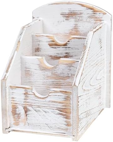 3 Slot Rustic Wooden Remote Control Frame Media Organizer, Office Supply Storage Rack,Pen storage box - Image 5