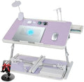 iXTRA Adjustable Laptop Lap Desk with Cooling Fan USB Light for Adults 60x40cm,Purple by IXTRA