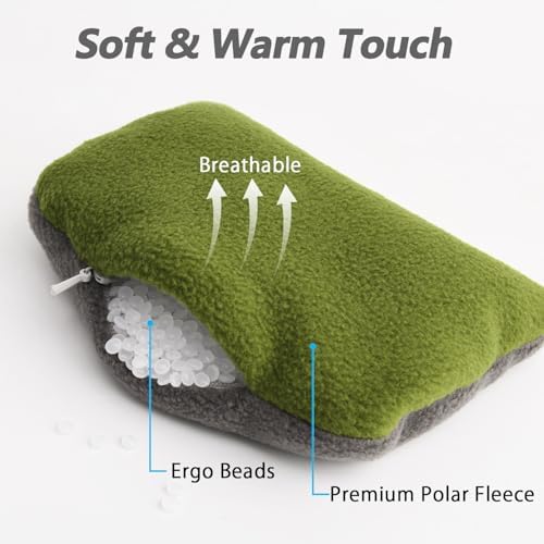 Large Mouse Wrist Rest Bean Bag, Ergonomic Mouse Support Pad Filled Ergo Beads for Computer, Laptop, PC Gaming (Green) - Image 3