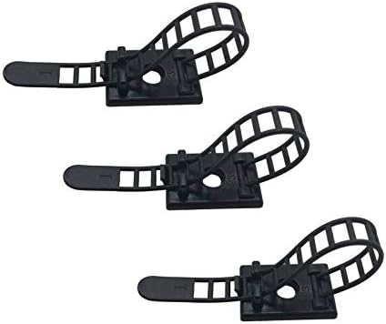 25 Pieces Desk Wire Organizer Cable Ties Zip Ties Adhesive Cord Clips Cable Management Cord Keeper Desk Wire Management by RayTour