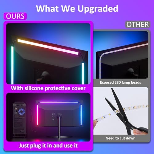MIHEAL Gaming Monitor Light, Backlight with Screen Color sync Effect for 24inch Computer Monitor, Compatible with Windows - Image 2