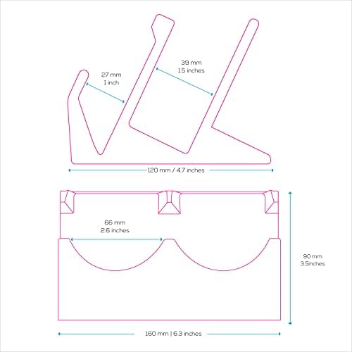 BRAINWAVZ Desktop Keyboard & Dual PC Mouse Stand Holder, Suitable for Small Or Large Keyboards, Gaming & Office Mice - Organize Your Work Or Game Space and Keep it Clutter-Free (DK03) - Image 2