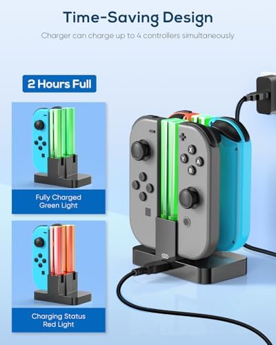Switch Controller Charger for Joy Cons & Dock Station for Nintendo Switch - Image 3
