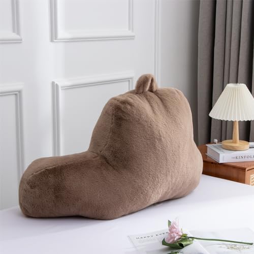 A Nice Night Khaki Reading Pillow, 18.5" Bed Wedge Pillows with Arms - Image 5
