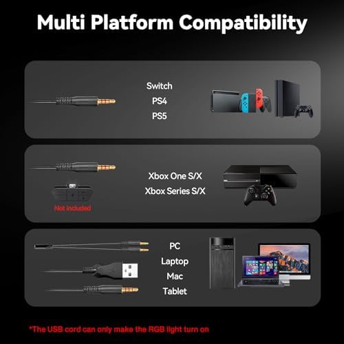 IMYB A36 Gaming Headset with Mic Stereo Headphones for Pc, PS5, Xbox - Image 5