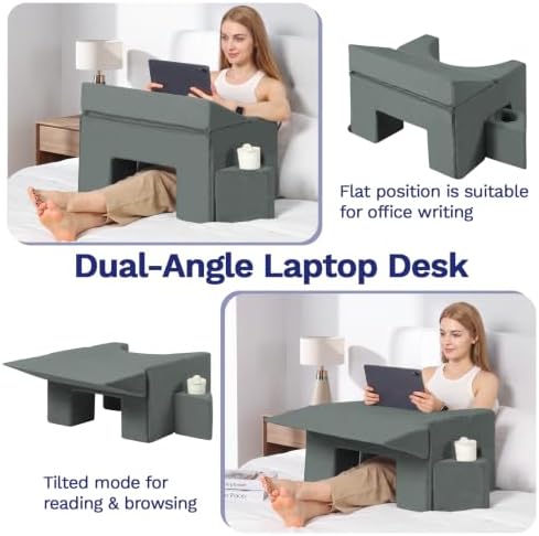 Lap Desk Pillow for Laptop, Foldable Ergonomic Reading Pillow for Gaming - Image 3