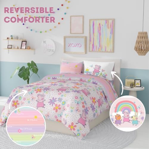 Franco Peppa Pig Kids Bedding Super Soft Comforter and Sheet Set with Sham, 7 Piece Full Size, (Officially Licensed Product) - Image 4