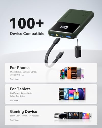 INIU Power Bank, Compact 10000mAh 45W PD Fast Charging Portable Charger - Image 6