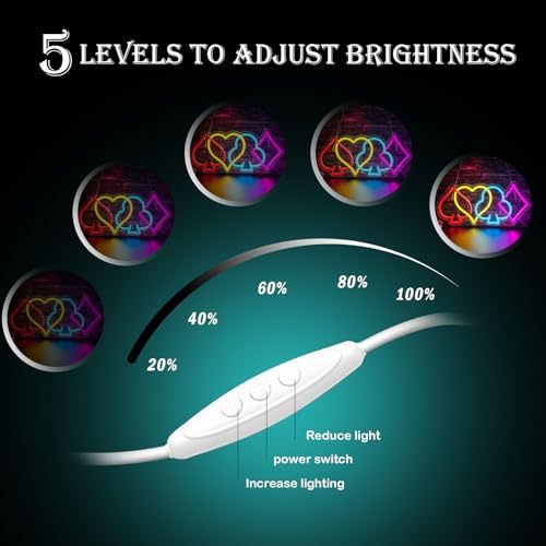 Poker Neon Sign Dimmable Playing Card LED Neon Light for Wall Decor - Image 3