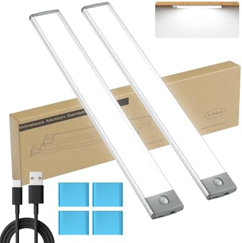 LEPOTEC Under Cabinet Lighting,Night Motion Sensor Light Indoor 2 Pack by Home