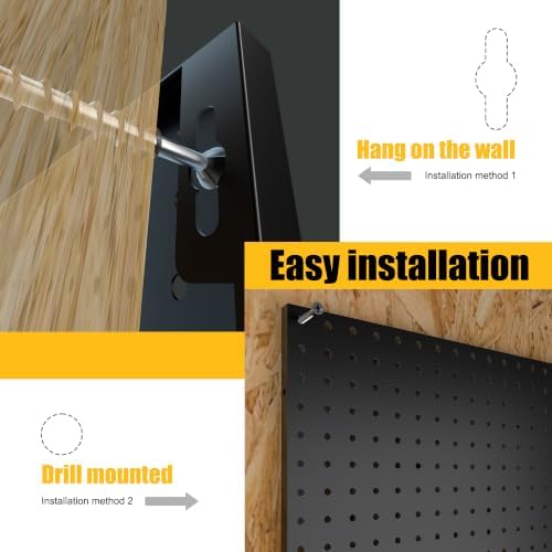 Metal Peg board Panels, Black Pegboard Organizer, 16 * 33 * 2 Pcs - Image 6