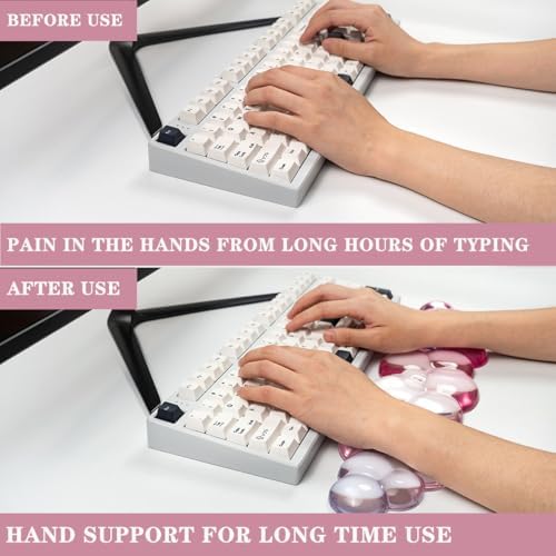 Gel Keyboard and Mouse Wrist Rest, Cloud Wrist Pad for Computer Keyboard | Wrist support for Keyboard 60%/68%/75%,Cloud Wrist Rest,Keyboard Cushion, Comfort & Support for Typing and Gaming - Image 2