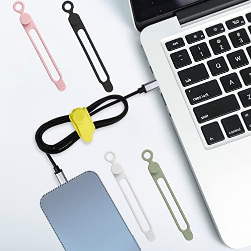 50Pcs Silicone Cable Ties, Cord Organizer Cable Management-Multi - Image 6