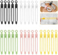 25 Pcs Silicone Cable Ties, Reusable Cord Organizer by RUGLAMZHIP