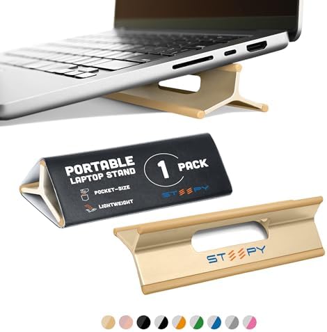 Steepy Portable Laptop Stand for Desk – Adjustable Height & Laptop Holder by Steepy