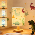 Dinosaur Kids Table Lamp,3 Color Dimmable Bedside Nightstand Night Light with Cartoon Lampshade,Cute LED Desk Lamp for Boys Girls Bedroom Nursery Dino Decor Dinosaur Birthday Gift for Toddler Boy by Unknown