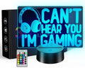 3D Illusion Night Light, Dual Control (Remote + Touch) 16 Colors, USB/Battery Powered, Gaming Equipment LED Lamp, Ideal Gift for Men Gamers Teenagers and Kids by Unknown