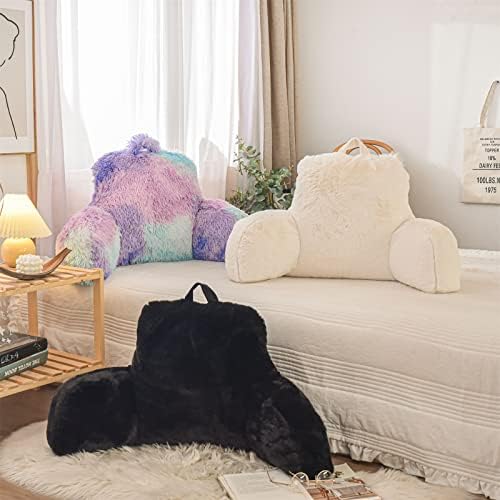 A Nice Night Black Reading Pillow, 18.5" Bed Wedge Pillows with Arms - Image 4
