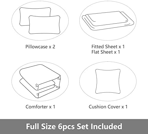 ROWADALO 6 Pieces Bed in A Bag Gamer Bedding Set for Boys Kids Adult Gaming Comforters Set,Boys Bed in A Bag Set Full Size Comforter with Fitted Sheet Flat Sheet Pillowcase pillowsham,DJTH5028Full - Image 5
