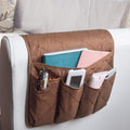 MDSTOP 5 Pockets Remote Control Holder, Magazine Rack, Space Saver Organizer, Draped Over Sofa, Couch, Recliner Armrest by MDSTOP