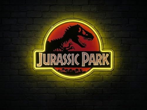 Silver Buffalo Universal Jurassic Park LED Neon, Wall Art by SilverBuffalo